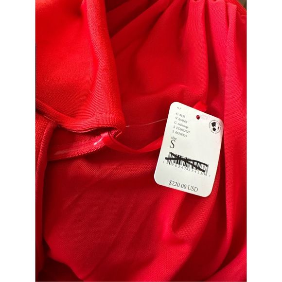 Free People  by ELLIATT Praise Mini Red Dress Stretch Ruched Slim Fit - Picture 10 of 11